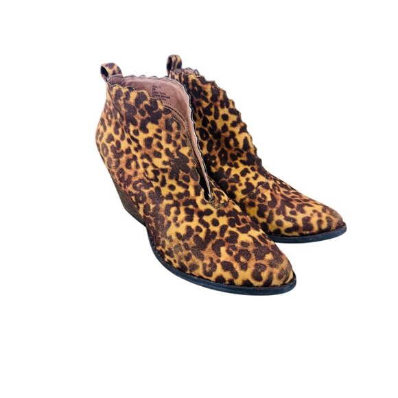 Coconuts By Matisse Adalyn Leopard Print Ankle Boots 8M Mobwife Coastal Cowgirl - Picture 2 of 12